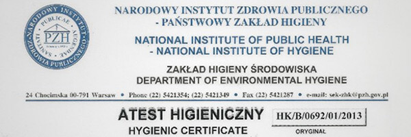 atest higieniczny